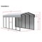 Arrow Storage Products Galvanized Steel Carport, W/ 1-Sided Enclosure, Compact Car Metal Carport Kit, 10'x24'x9', Eggshell CPH102409ECL1 - alternate 6